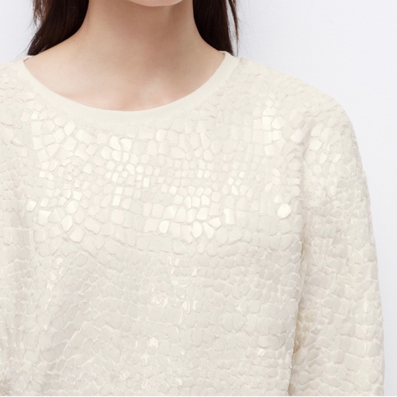 Ann Taylor Cracked Ice Sweatshirt Size M - Picture 3 of 7